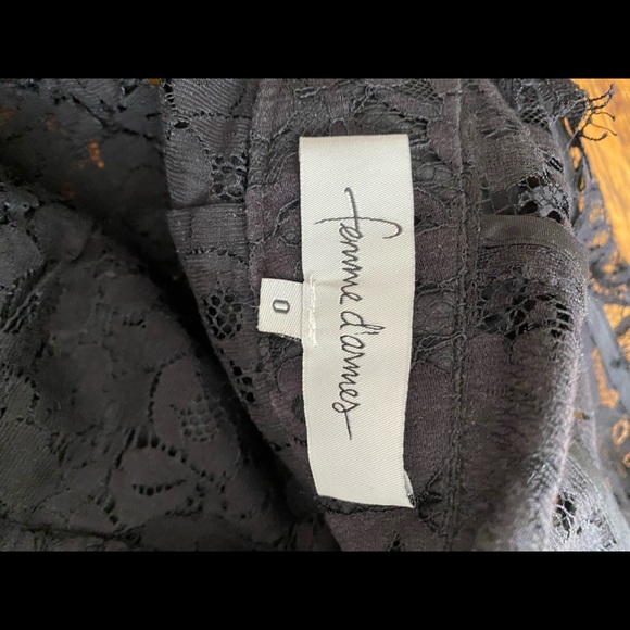 Femme D'armes Bailey Lace Maxi Dress Formal Gown Black Abyss Size 0 - Picture 4 of 4